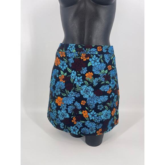 LOFT Blue Multicolored Womens Skirt (B18#4) - Picture 7 of 8